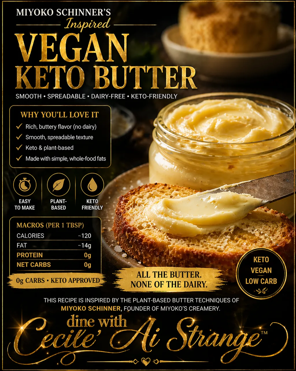 Vegan Butter Desire Card, a rich spreadable plant-based keto butter staple with no dairy, made from simple whole-food fats