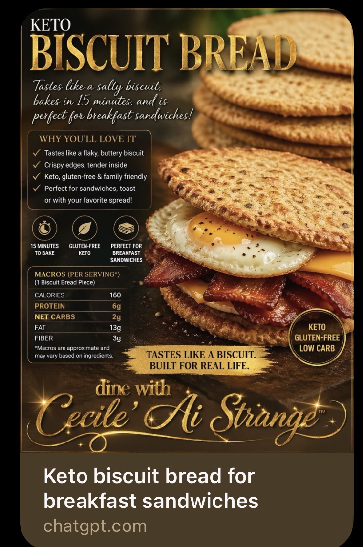 Keto biscuit bread as a premium product teaser